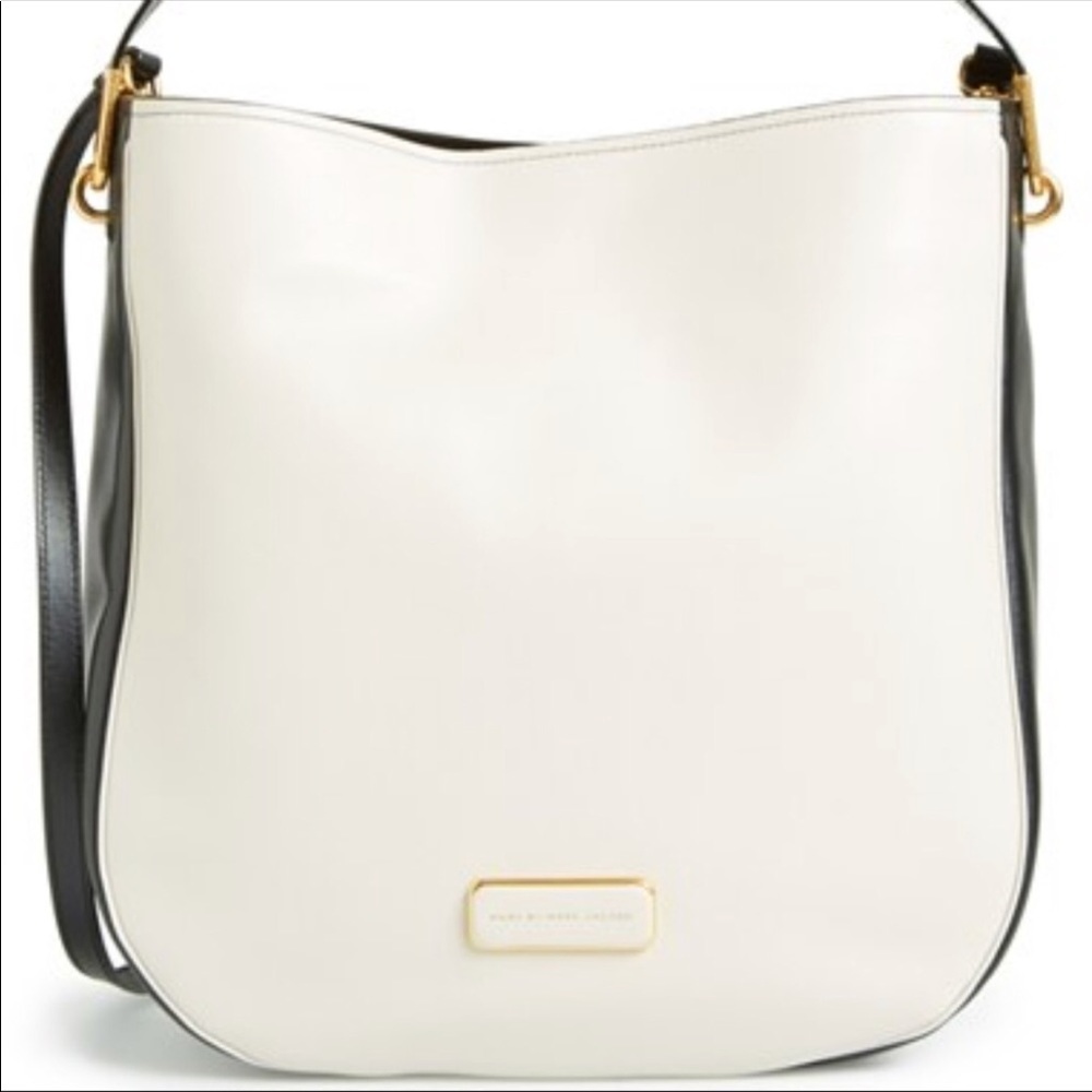 Marc Jacobs Take Your Mark Hobo Bag - Blk & cream